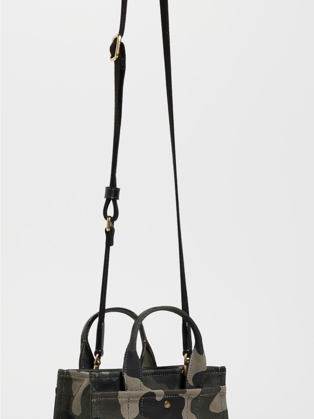 Coach Camouflage Canvas Mini Tote - Green, Black, Tan - Picture 4 of 16